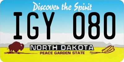 ND license plate IGY080