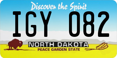 ND license plate IGY082