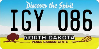 ND license plate IGY086