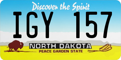 ND license plate IGY157