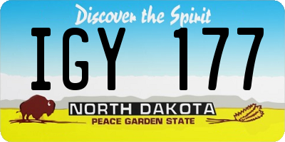 ND license plate IGY177