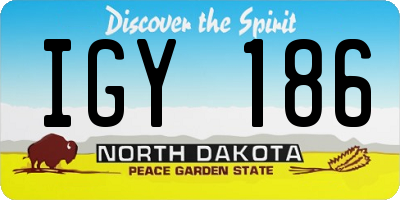 ND license plate IGY186