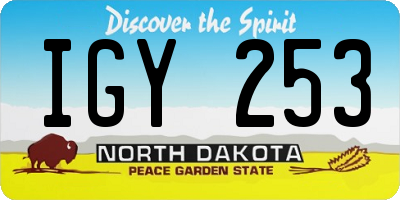 ND license plate IGY253