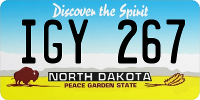 ND license plate IGY267