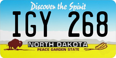 ND license plate IGY268