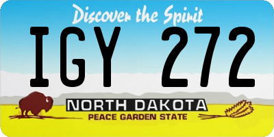 ND license plate IGY272