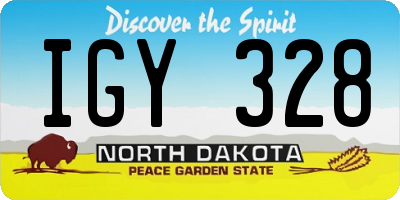 ND license plate IGY328