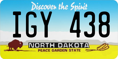 ND license plate IGY438