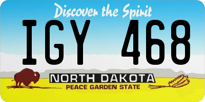 ND license plate IGY468