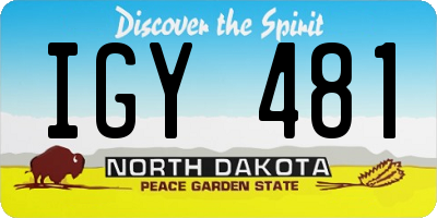 ND license plate IGY481