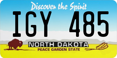 ND license plate IGY485