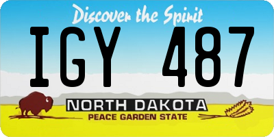 ND license plate IGY487