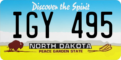ND license plate IGY495