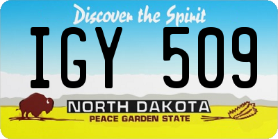 ND license plate IGY509