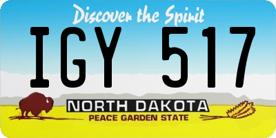 ND license plate IGY517