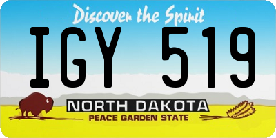 ND license plate IGY519