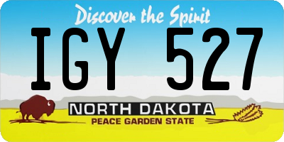 ND license plate IGY527
