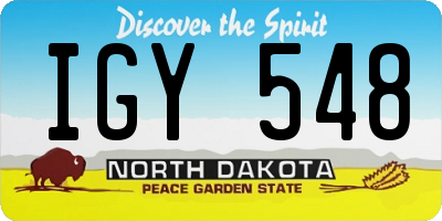 ND license plate IGY548