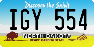 ND license plate IGY554