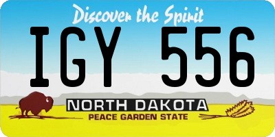ND license plate IGY556