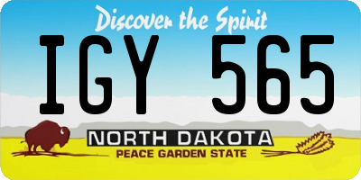 ND license plate IGY565
