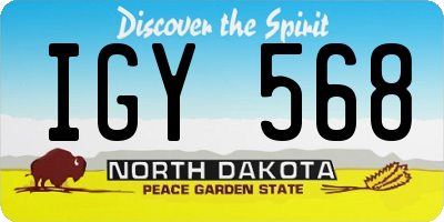 ND license plate IGY568