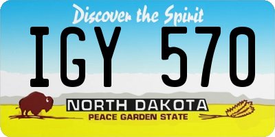 ND license plate IGY570