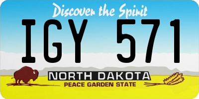 ND license plate IGY571