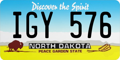 ND license plate IGY576