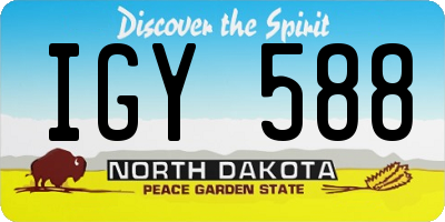 ND license plate IGY588