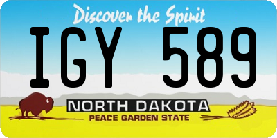 ND license plate IGY589