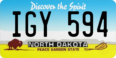 ND license plate IGY594