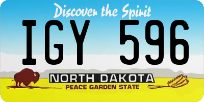ND license plate IGY596