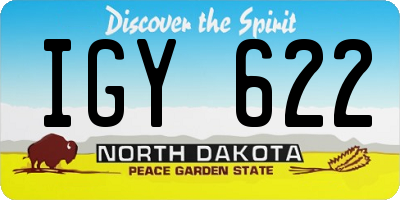 ND license plate IGY622