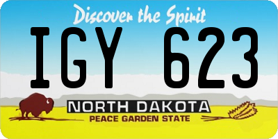 ND license plate IGY623