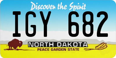 ND license plate IGY682