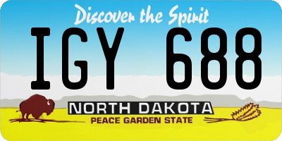 ND license plate IGY688