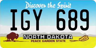 ND license plate IGY689