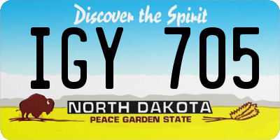 ND license plate IGY705