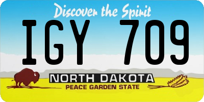 ND license plate IGY709