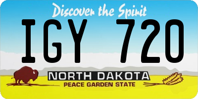 ND license plate IGY720