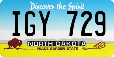 ND license plate IGY729