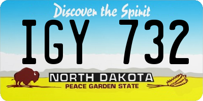 ND license plate IGY732