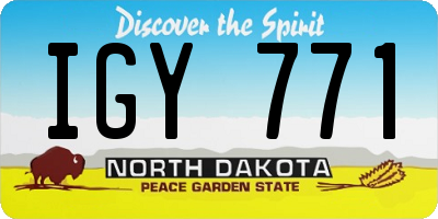 ND license plate IGY771