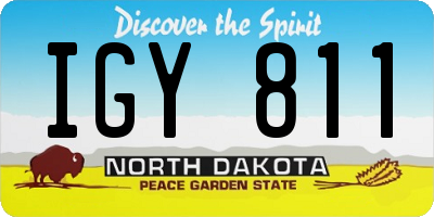 ND license plate IGY811