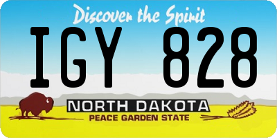 ND license plate IGY828