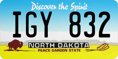 ND license plate IGY832