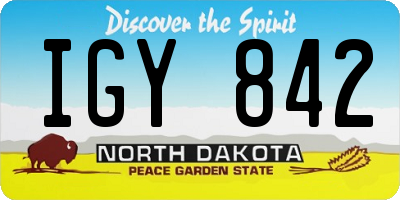 ND license plate IGY842