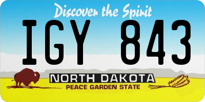 ND license plate IGY843