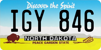ND license plate IGY846
